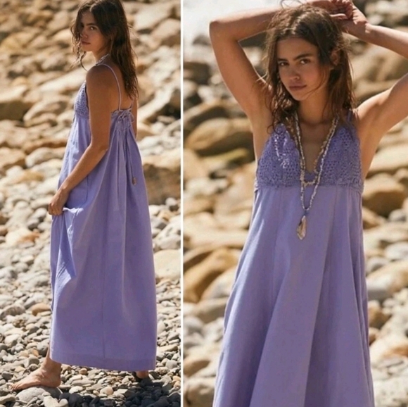 Free People Dresses & Skirts - Free People Crochet Lovey Maxi Dress